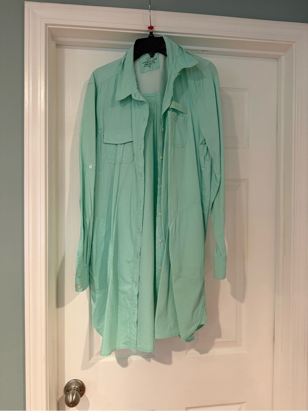 Vineyard Vines Mint Green Button-Front Swim Coverup